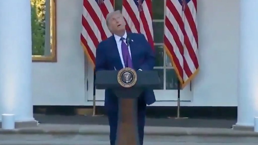 Donald Trump Beyaz Saray’da kuşu ‘drone’ sanarak panik anları yaşadı